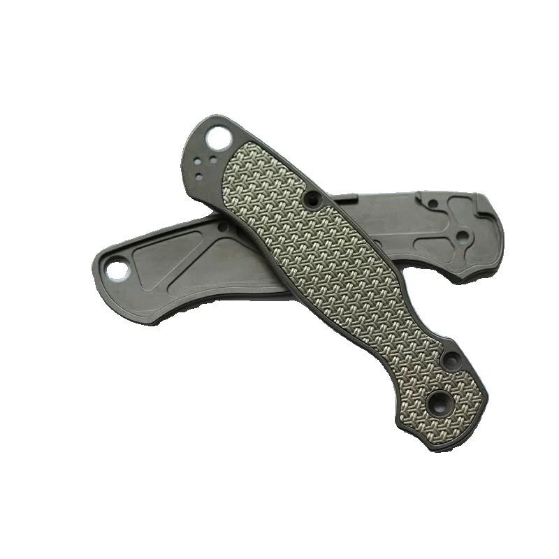 Titanium Alloy Embedded With White Copper Handle  Scales for Spyderco C81 Para 2 07FC0E-D4 - KOEEK