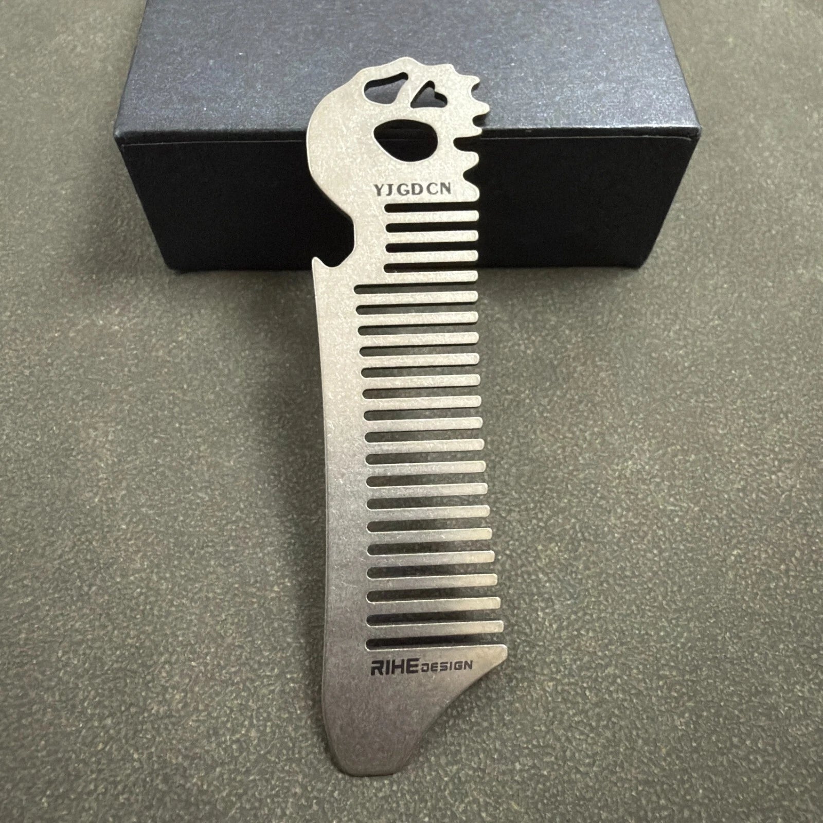 Hot RIHE Design TC4 TITANIUM PRY Bar TOOL Ghost EDC bottle opener Comb 07FC0E-D4 - KOEEK