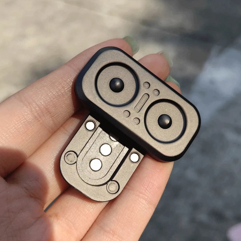 Owl Push Slider Fidget Slider Toy Adult Metal Fidget Toy Finger Push Spin Coins 07FC0E-D4 - KOEEK