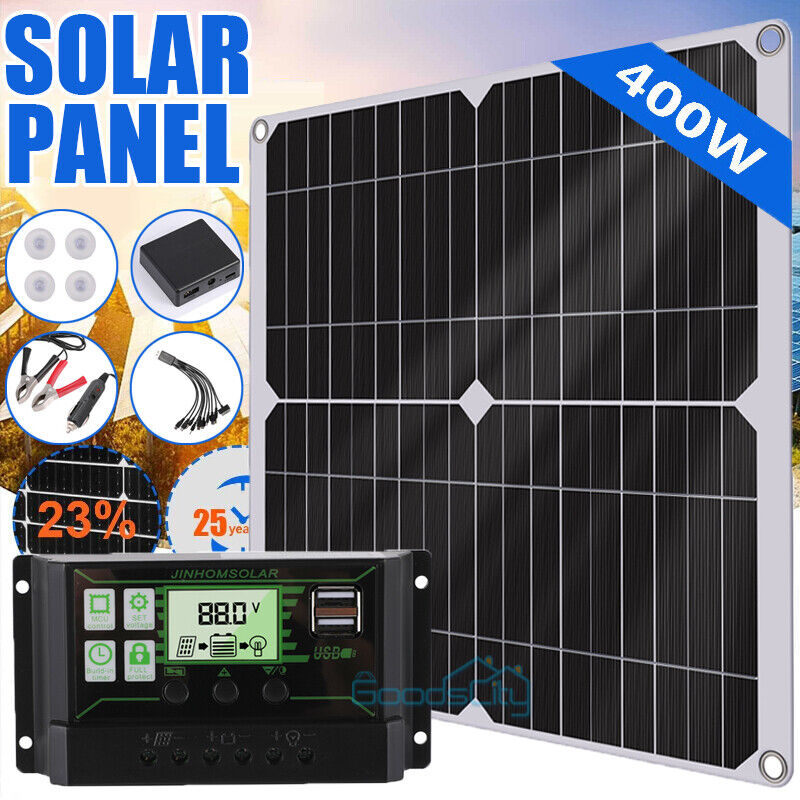 ny 800W Watt Mono Solcellepanel 12V Lading Off-Grid Batteristrøm RV Home Boat Camp