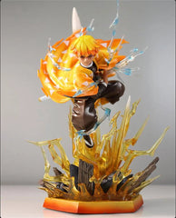 30cm Demon Slayer Agatsuma Zenitsu LED Light Action Figure Statue High Model Toy 07FC0E-D4 - KOEEK
