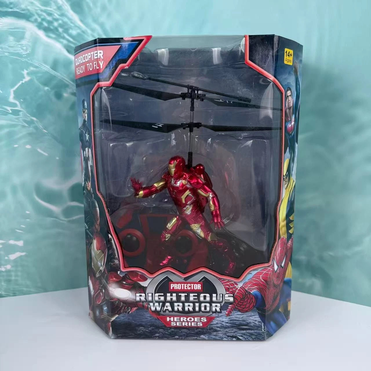 Marvel Avengers Iron Man RC Helicopter with LED Lights and Gyro Stabilizer MARVEL - KOEEK