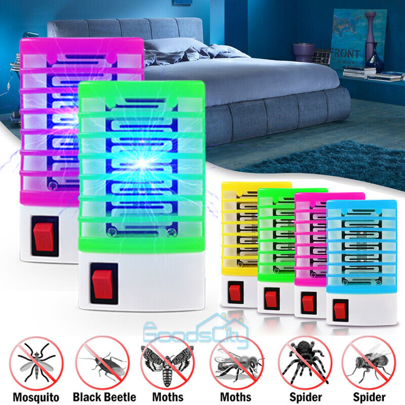 ny Elektrisk Mosquito Killer Lamp Bug Insect Zapper Night Light Trap Pest Repeller