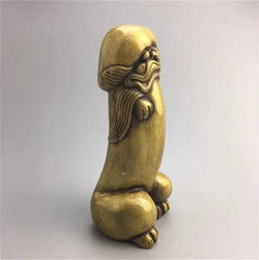 Chinese Tibet Brass Carved Lion Statues Action Figure Collection Decoration 07FC0E-D4 - KOEEK