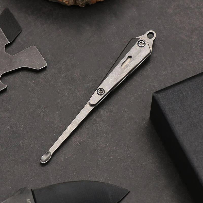 EDC Large Titanium Alloy Earwax Cleaner Ear Pick Wax Remover Spoon Clean Health 07FC0E-D4 - KOEEK