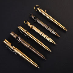 Quality Solid Brass Bolt Action Ball Point Pen Copper Art Craft Pocket EDC Gift 07FC0E-D4 - KOEEK