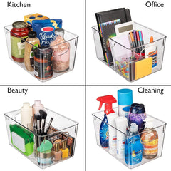 new ClearSpace Plastic Storage Bins With lids – Perfect Pantry 4 Pack, Clear CLEARSPACE - KOEEK
