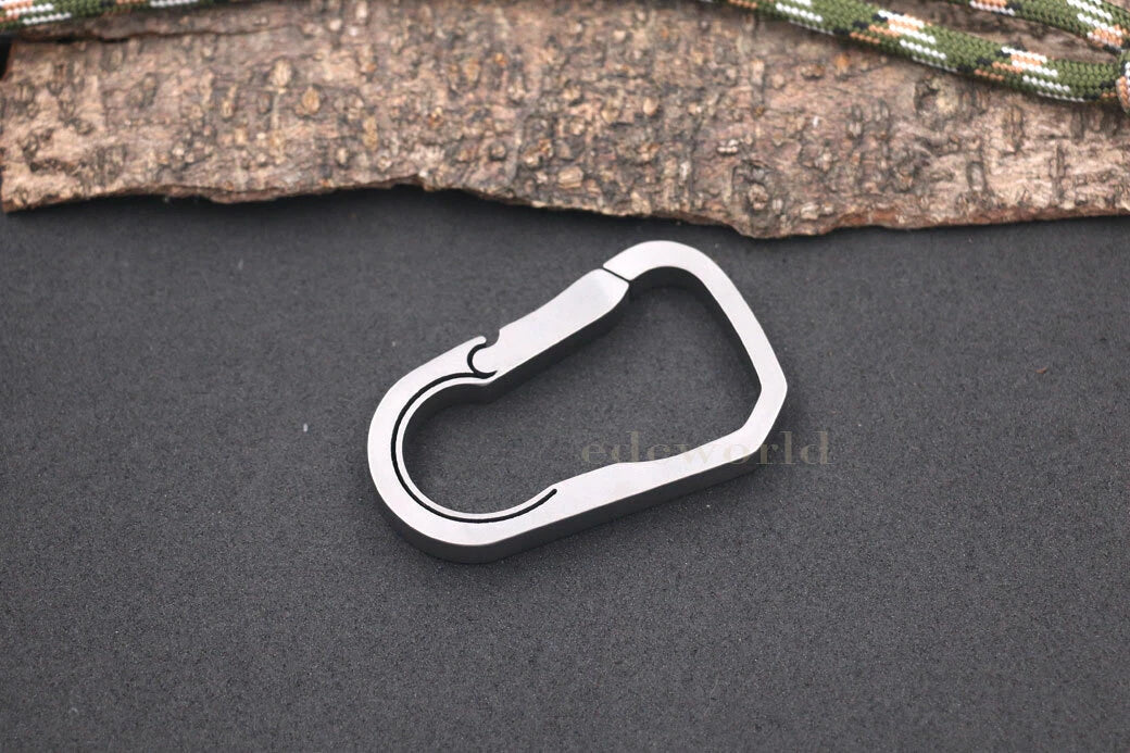 Titanium TC4 Key Chain Carabiner Bottle Opener Outdoor EDC Connector Tool 07FC0E-D4 - KOEEK