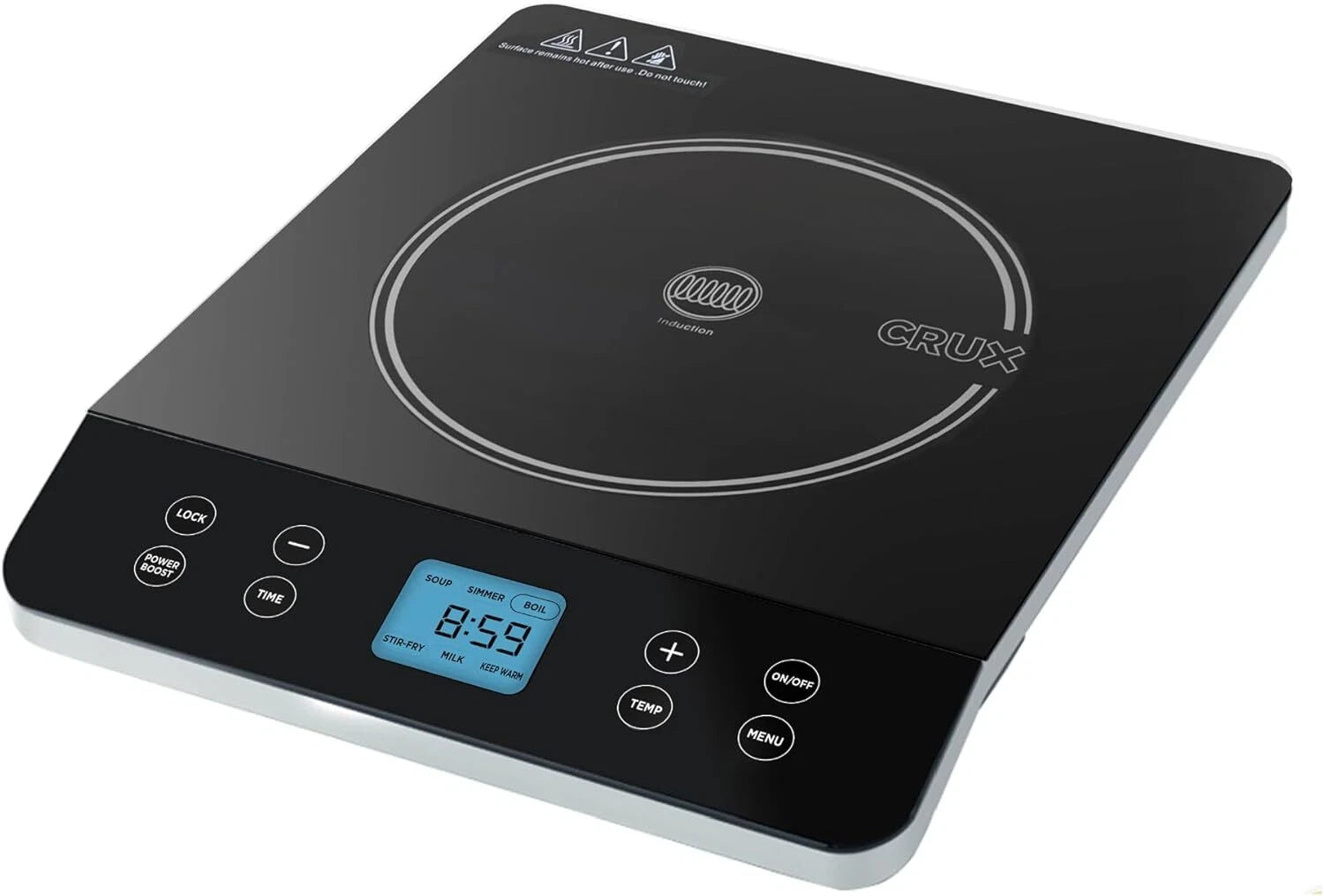 Portable Induction Cooktop, Programmable Single Burner, 1800 Watts, Black 07FC0E-D4 - KOEEK