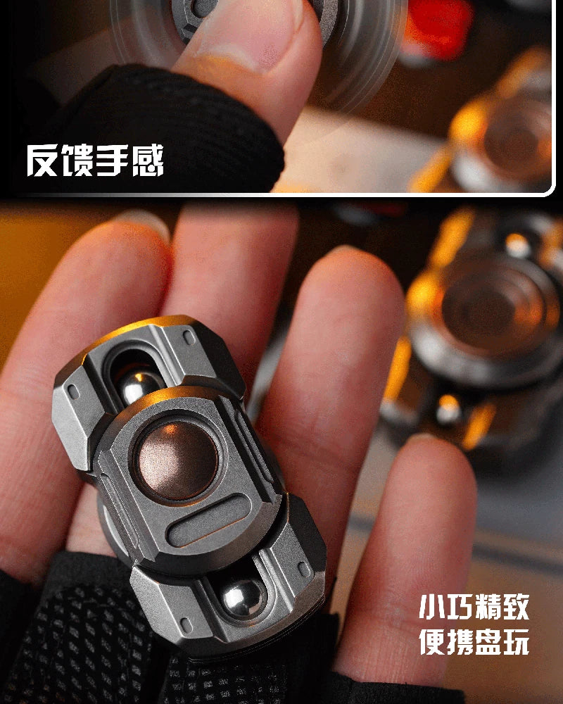 Zirconium Alloy + Brass Marching Robot Finger Gyro Hand Fidget Spinner EDC Toys 07FC0E-D4 - KOEEK