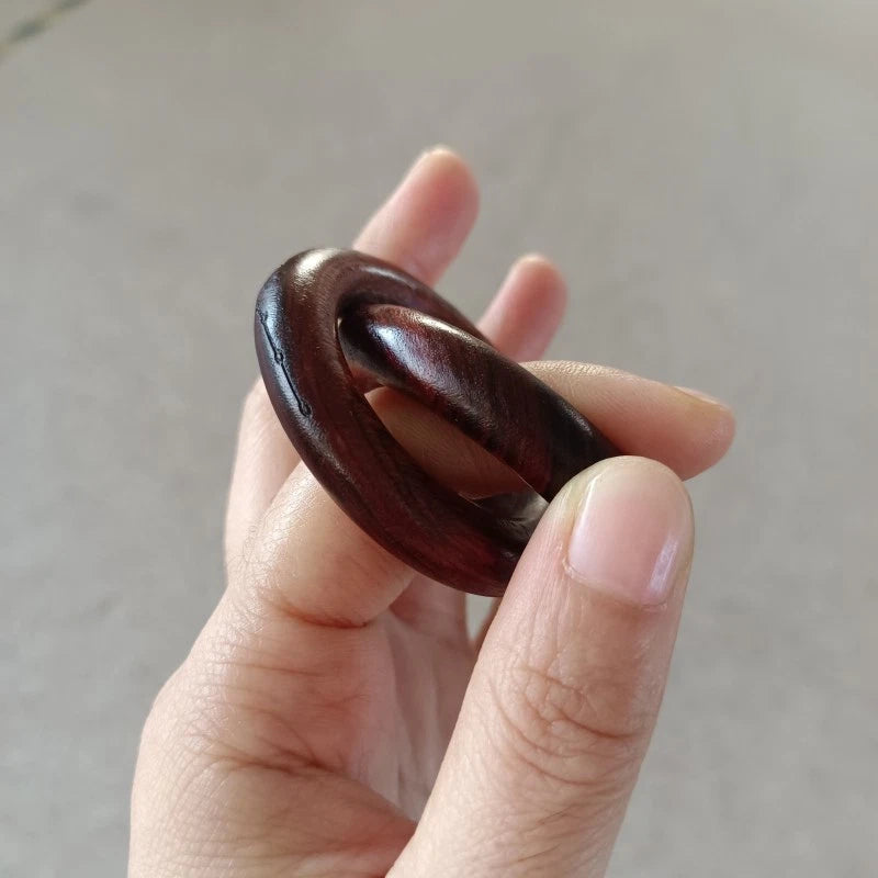 1Pc Chinese Thunderstrike Jujube Wood Qiankun Circle Pendant Taoism Necklace 07FC0E-D4 - KOEEK