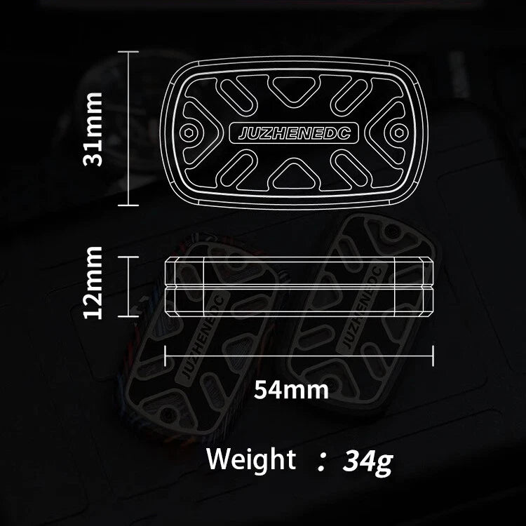 EDC Fidget Slider Carbon Fiber Toy Adults Stress Relief ADHD Fidget Spinner Toys 07FC0E-D4 - KOEEK