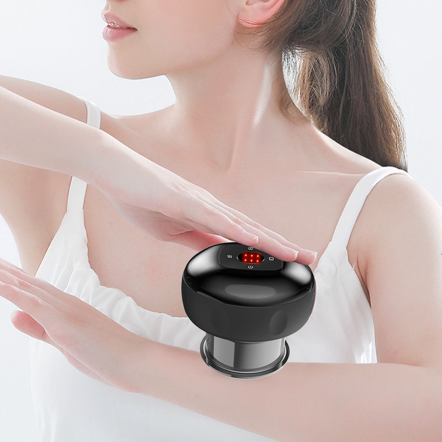 new (Black)Cupping Massager Strong Suction Cupping Cellulite Massager For Neck HGF koeek - KOEEK