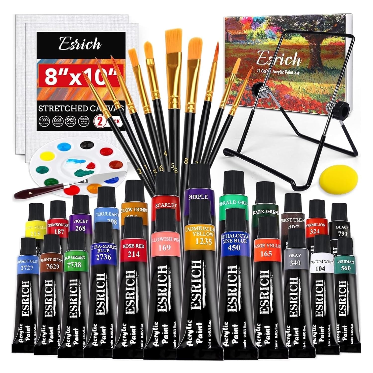 new ESRICH 40PCS Acrylic Paint Set,Professional Painting 30 Piece Set, 24 color ESRICH - KOEEK