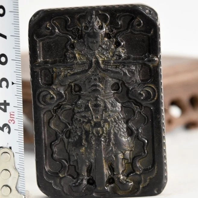 Tibetan Natural Meteorite Vajra Warrior Amulet Hongshan Culture Meteorite 07FC0E-D4 - KOEEK