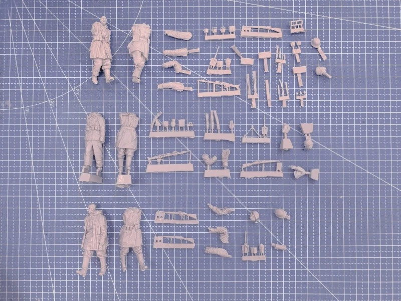 1/35 Resin Model Kit WWII German Soldiers Set 15 Figures Unassembled Unpainted 07FC0E-D4 - KOEEK