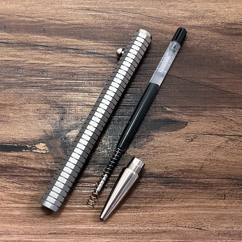 EDC Solid TC4 Titanium Alloy Bolt Ballpoint Business Office Singnature Pen 07FC0E-D4 - KOEEK