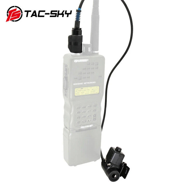 Black Connector 6PIN U94 PTT Adapter for PRC148 152 Wireless Cable Stock 07FC0E-D4 - KOEEK