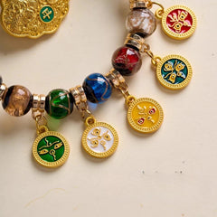 1Pc Tibetan style Colored Glaze Thangka Car Hanging Accessories Pendant 07FC0E-D4 - KOEEK
