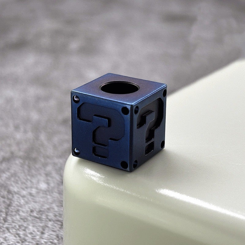 EDC Titanium Knife Lanyard Bead Cubic Paracord Necklace Pendant Question Mark 07FC0E-D4 - KOEEK