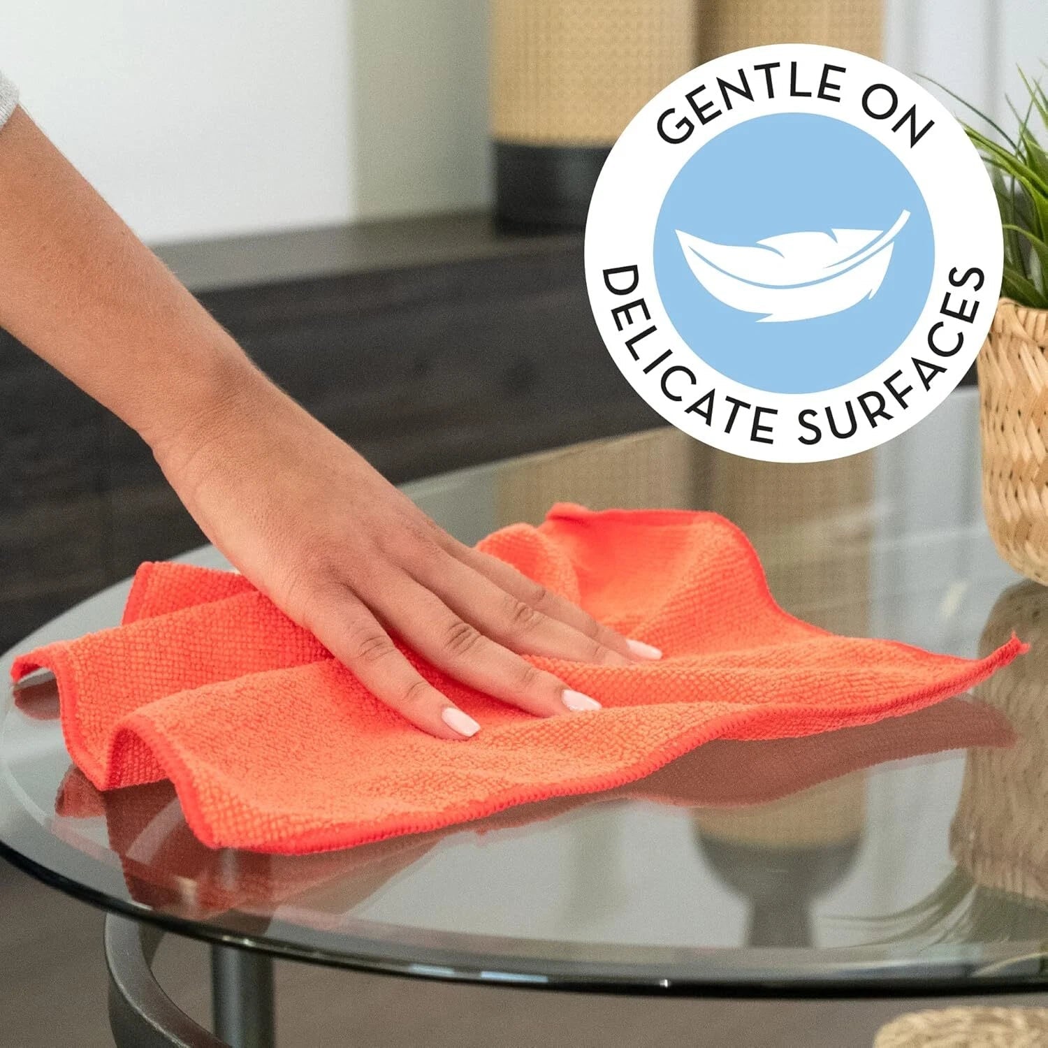 150 Pack Microfiber Cleaning Cloths, Bulk Microfiber Towels for Home Use 07FC0E-D4 - KOEEK