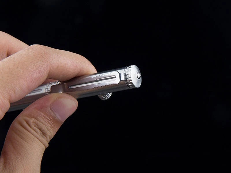 EDC Stainless Steel Pocket Ball Pen Business Office Signature Pen Outdoor Travel 07FC0E-D4 - KOEEK
