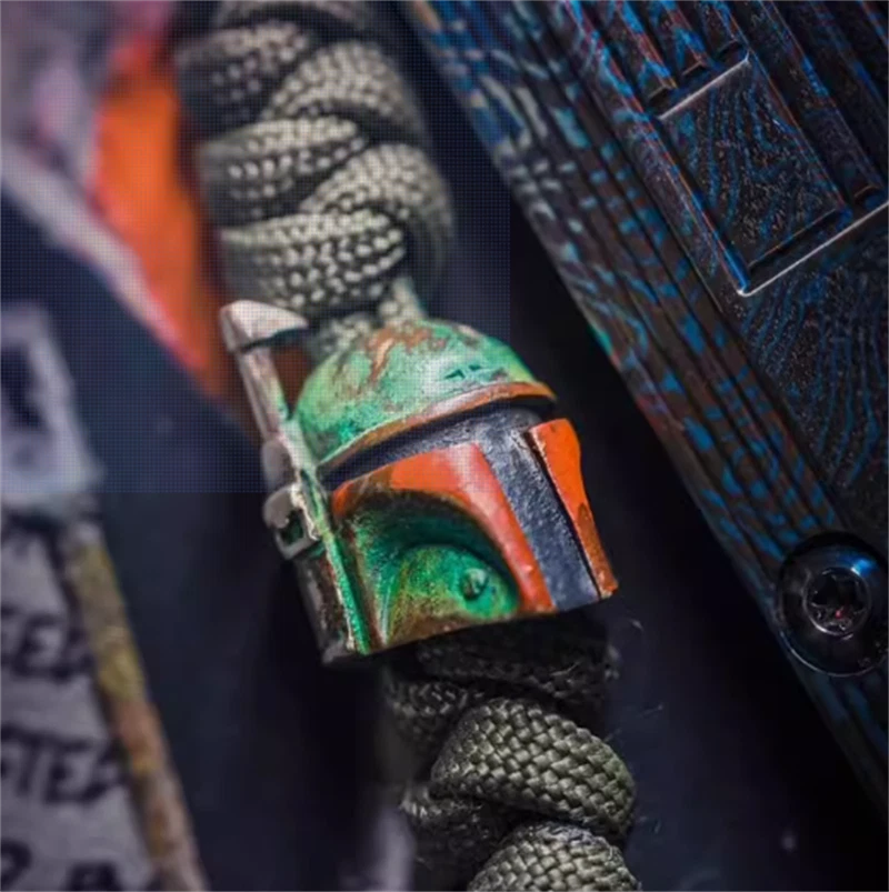 Boba Fett EDC Knife Outdoor Pendant Paracord Lanyard Bead 1PC Handmade Outdoor 07FC0E-D4 - KOEEK