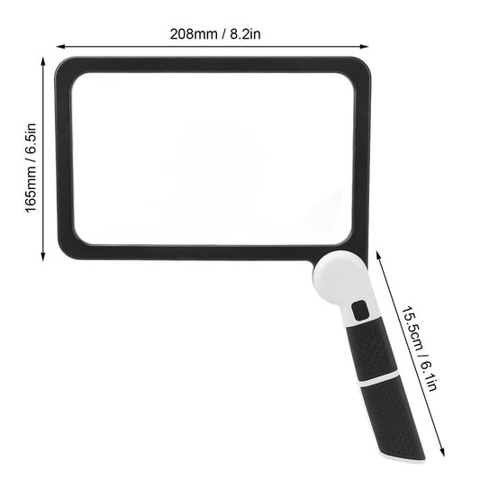 new Folding Handheld Magnifying Glass 48 Light Chips 5X Magnification LED Read koeek - KOEEK