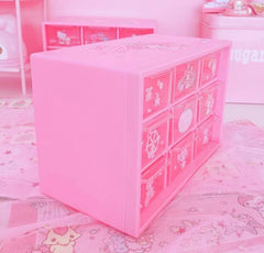 Pink My Melody Desk Jewelry Box Case Storage Organizer Case Stationery Box Cute 07FC0E-D4 - KOEEK