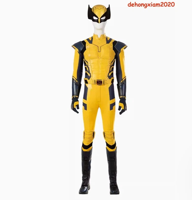 2024 Deadpool & Wolverine Jumpsuit Outfit Cosplay Halloween Costume Full Set 07FC0E-D4 - KOEEK
