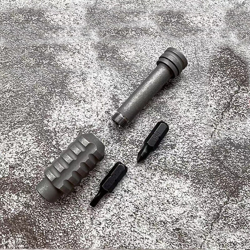 Titanium Alloy PEI Tool for 1/4" Screwdriver Head w/ Stress Relieve Toy EDC Tool 07FC0E-D4 - KOEEK