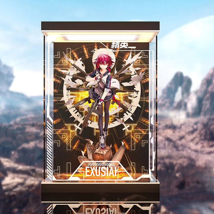 Acrylic Display Box Case Dustproof LED Light For GSAS Arknights Exusiai Figure 07FC0E-D4 - KOEEK