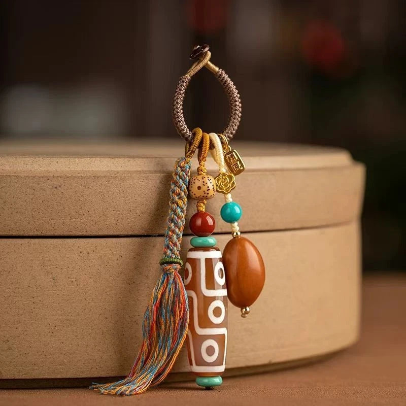Chinese Style Keychain Bag Pendant High-End Handmade Creative Key Strap Gift 07FC0E-D4 - KOEEK