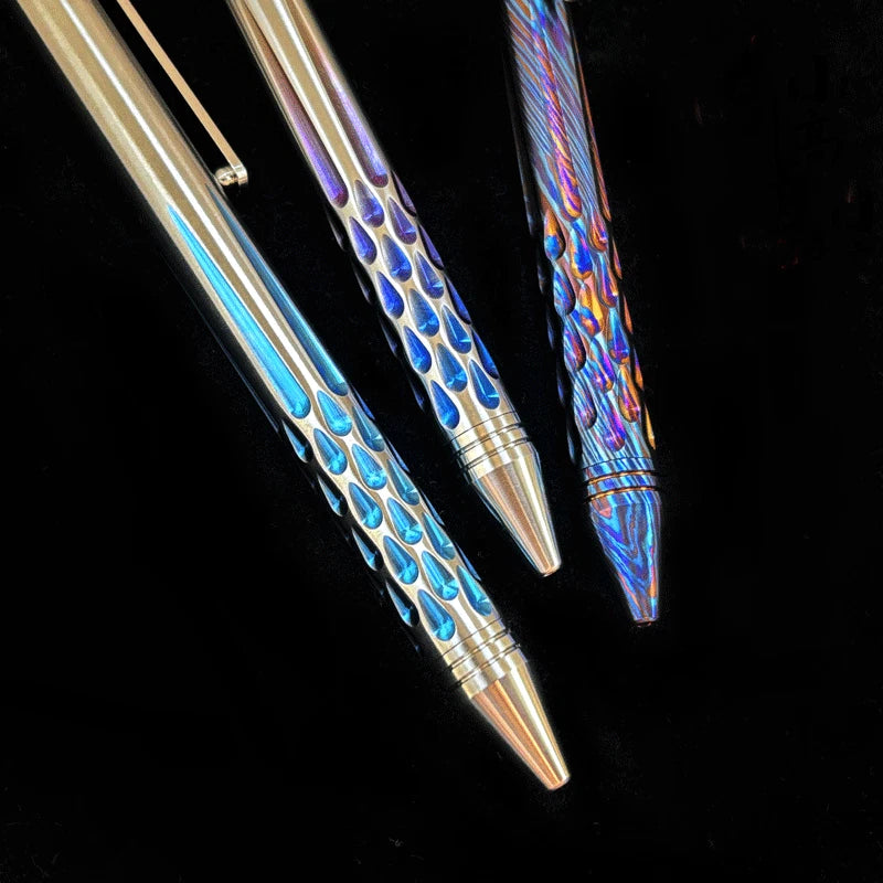 Titanium Pocket BallPoint Pen Signature Writing Pen Business Office EDC Pen 07FC0E-D4 - KOEEK