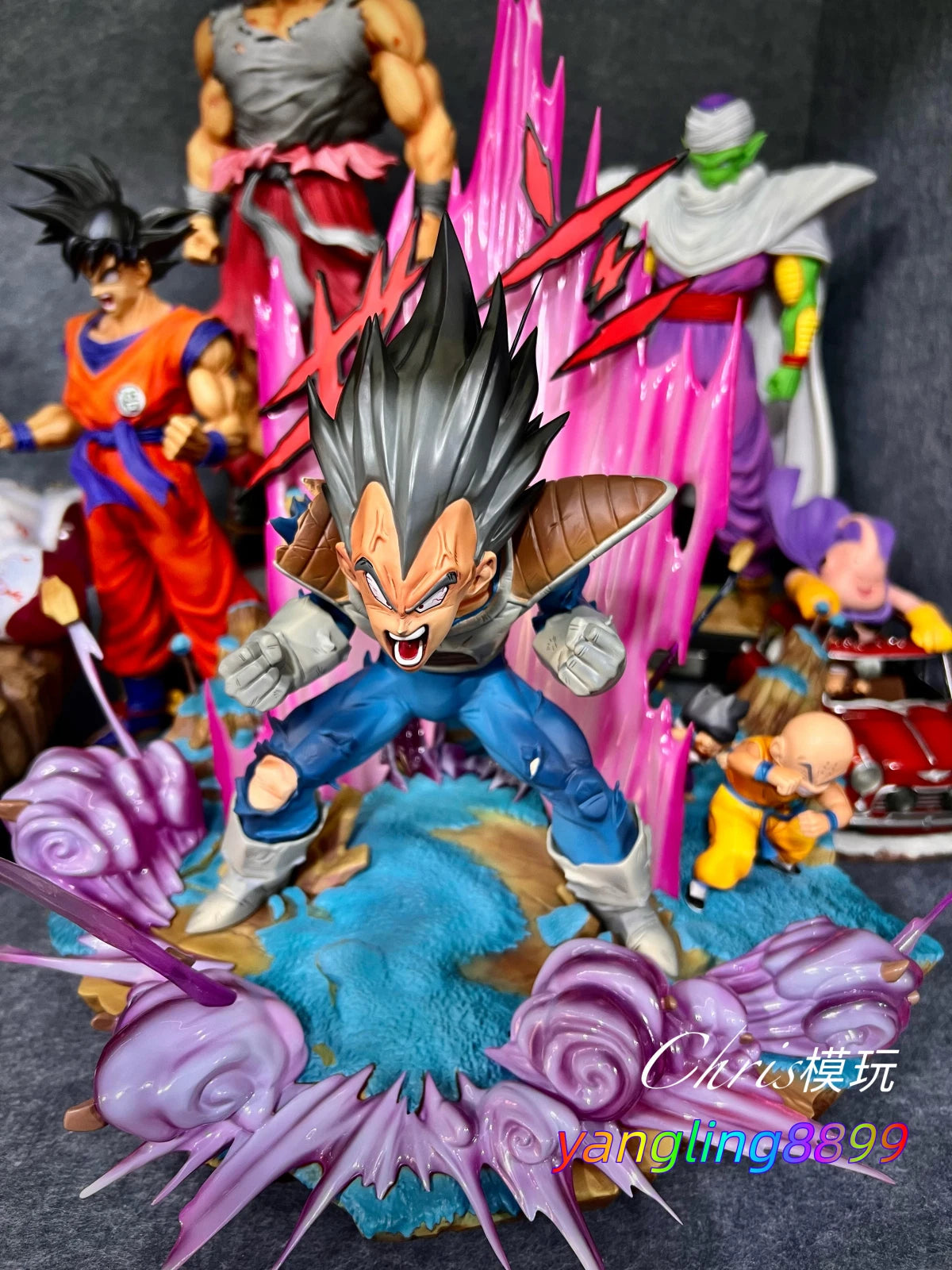 1/6 Vegeta Figure Namek Battle ver. Model Statue w/ Base Resin Collect Gift 41CM 07FC0E-D4 - KOEEK