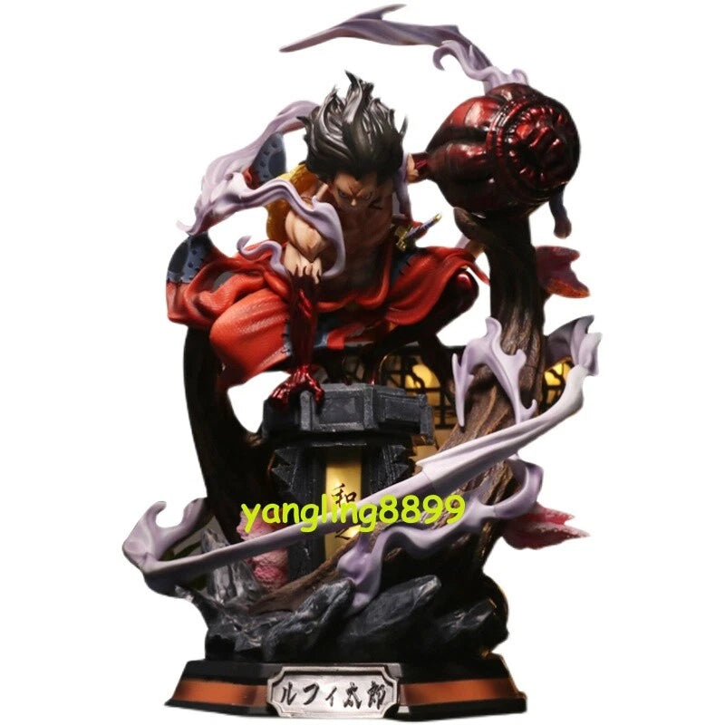 Japan Anime Luffy Figure w/ 2 Heads PVC Model Big Stutue Light UP Collect 38cm 07FC0E-D4 - KOEEK