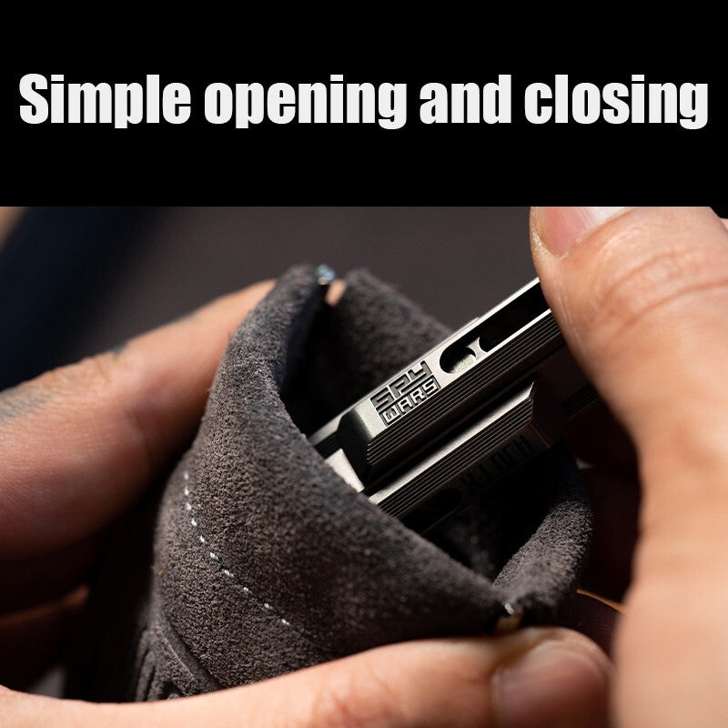 Cowhide Storage Bag LAUTIE Fingertip Gyro Toy EDC Outdoor Portable Key Case Gift 07FC0E-D4 - KOEEK