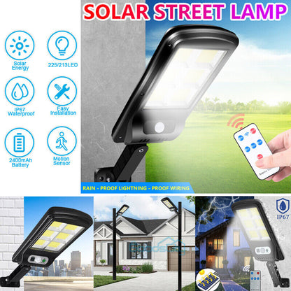 new Commercial Solar Street FloodLight LED Light Outdoor Area Dusk To Dawn Wall Lamp