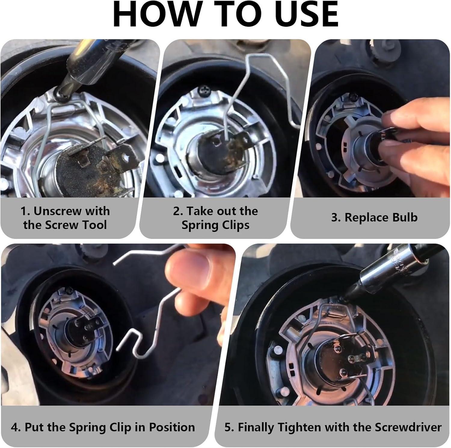 new Bulb Retaining Spring Clips for H3 24pcs Car Clip Bulb...
