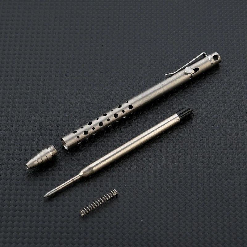 EDC Titanium Ballpoint Pen Signature Writing Pocket Pen Outdoor Business Office* 07FC0E-D4 - KOEEK