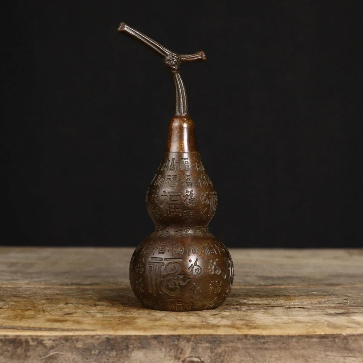 Bagua Hundred Fu Gourd Figurine Hollow Feng Shui Home Living Room Decor 07FC0E-D4 - KOEEK