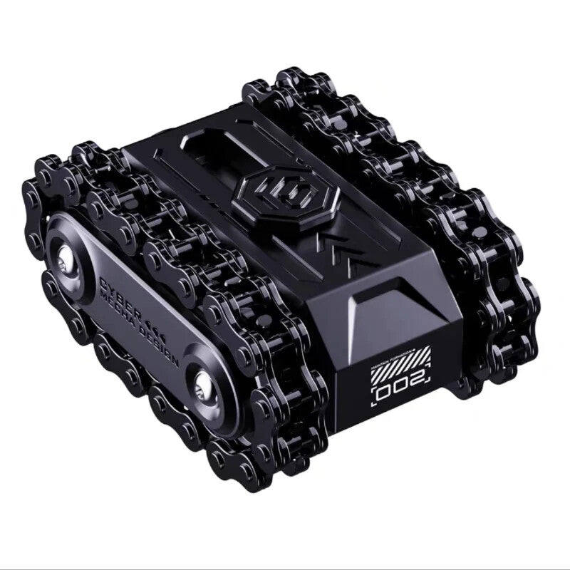 Hot EDC Tank Roller Fidget Spinner Metal Ratchet push Card Slider Fingertip Toy 07FC0E-D4 - KOEEK