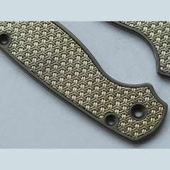 Titanium Alloy Embedded With White Copper Handle  Scales for Spyderco C81 Para 2 07FC0E-D4 - KOEEK