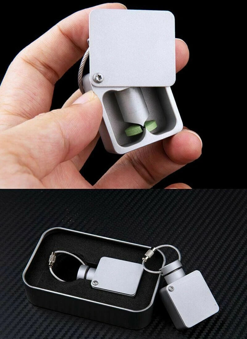 Mini Keychain Pill Separator Double Blade Cutter Portable Pill Slicer EDC Tool EDC - KOEEK
