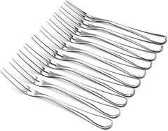 used Crab Stainless Steel Forks,Escargot Forks 2 Prong Tasting Appetizer 10 pcs 07FC0E-D4 - KOEEK
