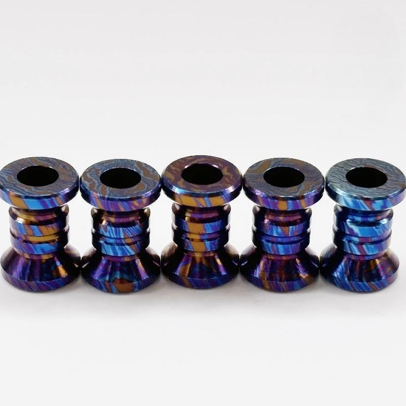 Titanium Damascus Knife Lanyard Bead Paracord Necklace Pendant EDC Charm DIY 07FC0E-D4 - KOEEK