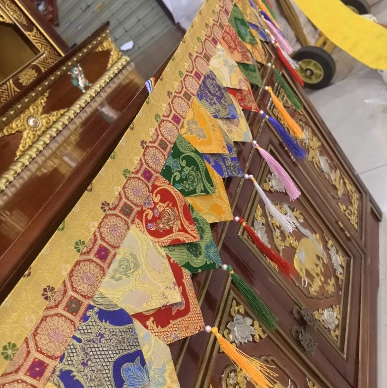Tibetan Style Hanging Curtain Tablecloth Wall Fabric Buddhist Shrine Decoration 07FC0E-D4 - KOEEK
