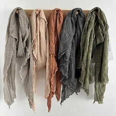 Unisex Plain Color Neutral Plain Color Preppy Thin Scarf  Soft Shawl Bandana 07FC0E-D4 - KOEEK