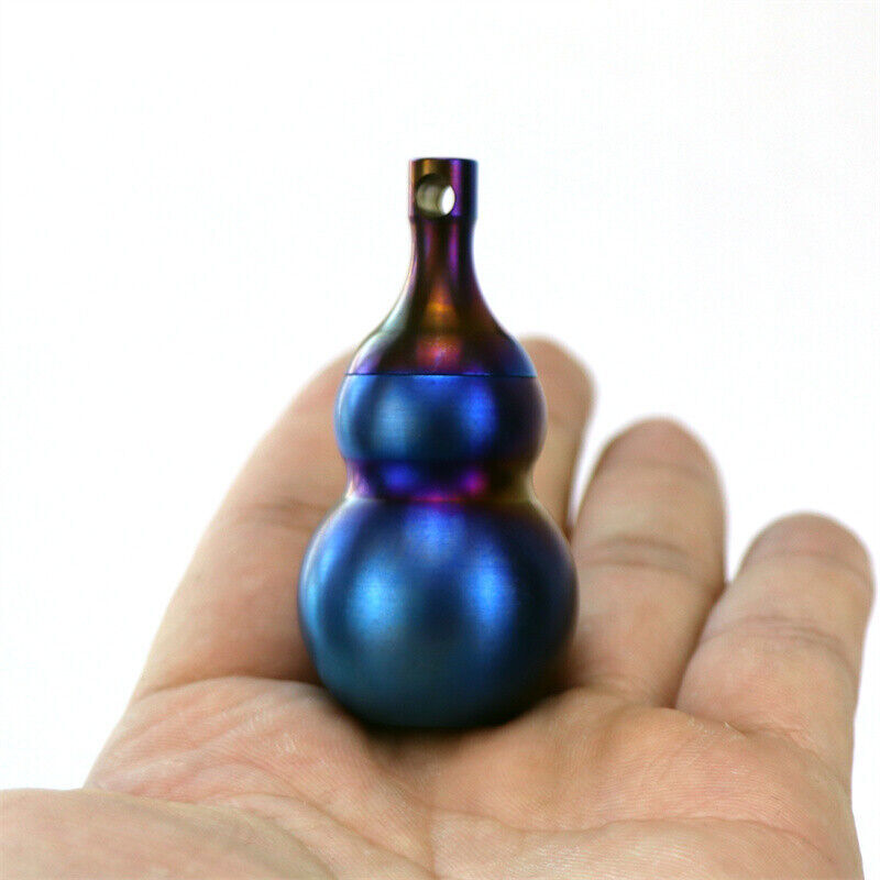 Pure Titanium Waterproof Pill Case Holder Organizer Container EDC Keychain Gift 07FC0E-D4 - KOEEK