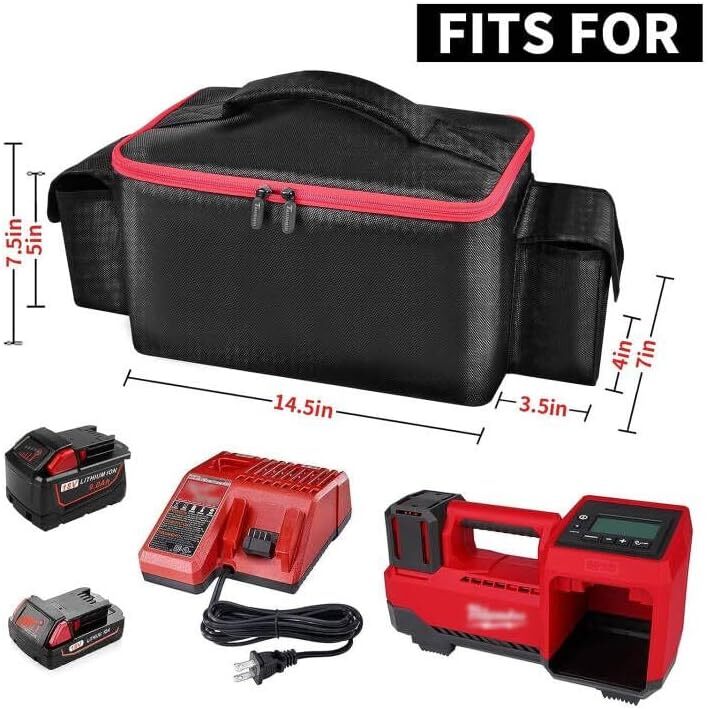 new Air Compressor Bag Compatible with Milwaukee M18 Inflator Black 07FC0E-D4 - KOEEK